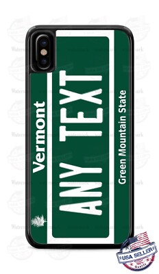 Vermont State License Plate Custom Phone Case For iPhone 14 Samsung s22 Google