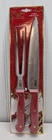 CWC Cook with Color 2 Piece Carving Set Knife & Fork Red Home Holiday Gift New