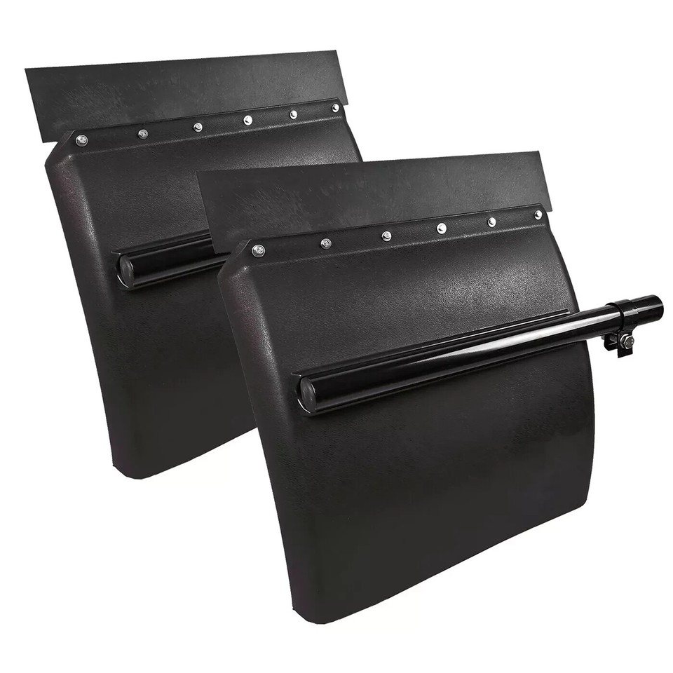 Pair Of 24x24 Inch Black Poly Plastic Quarter Fender Mud Flaps For Semi Trucks 10 thumbnail image