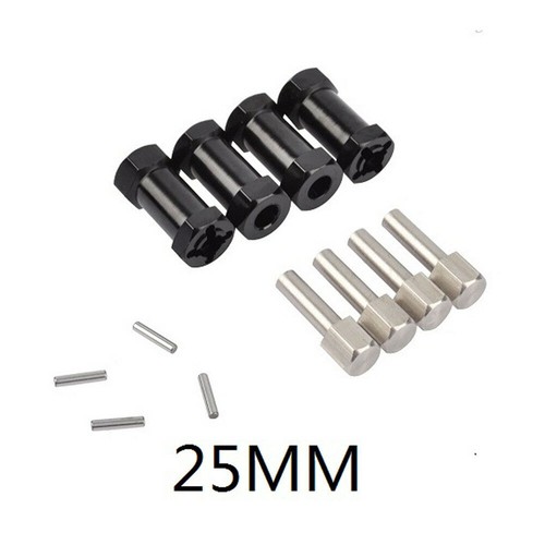 4Pcs Alloy Wheel Hub Hex 12mm Extension Adapter for 1/10 RC Car SCX10 RC4WD D90 - Picture 13 of 13