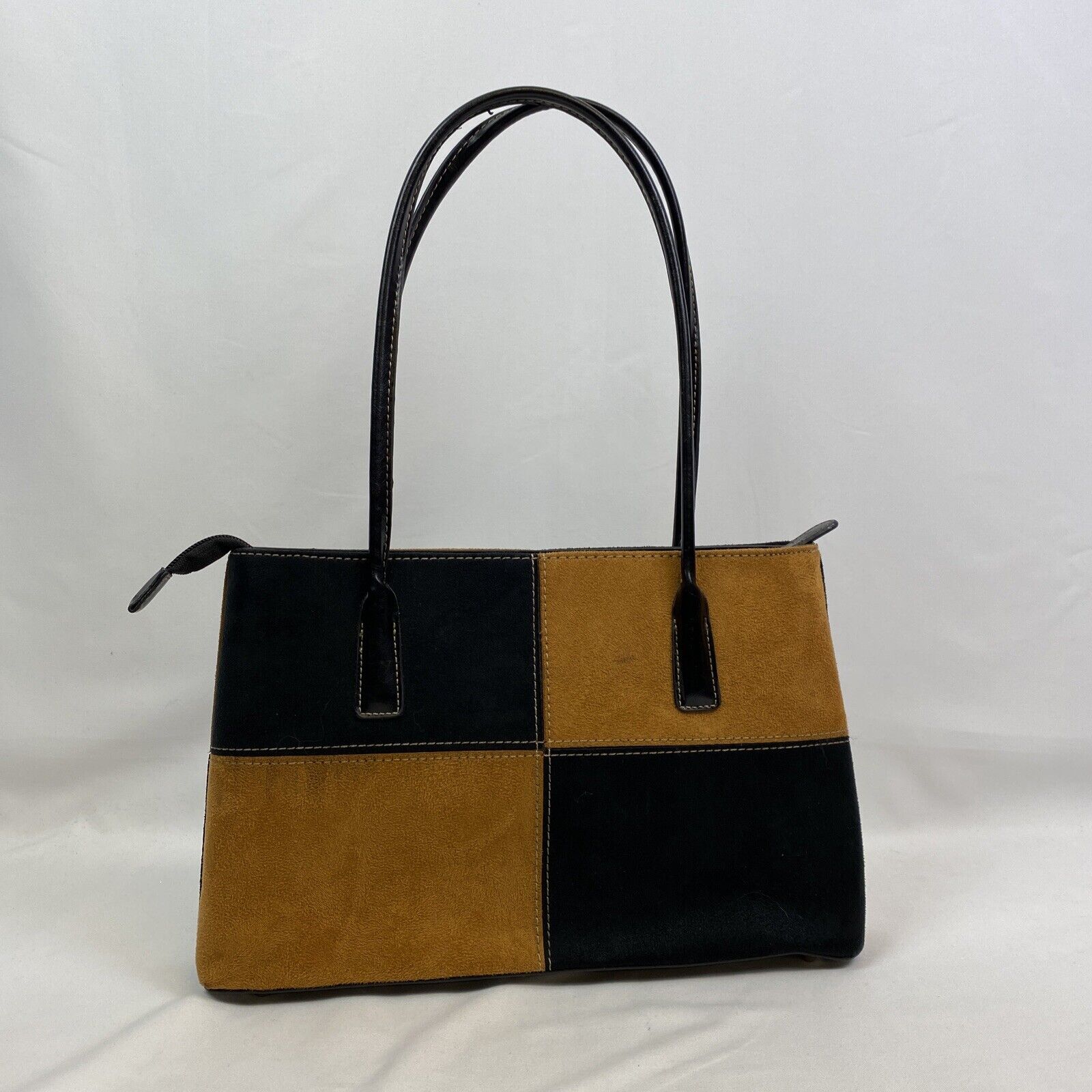 Vintage Kate Spade Black/Brown Suede Handbag - image 2