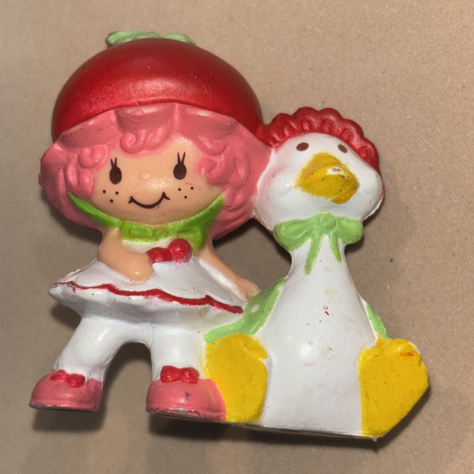 Vintage Strawberry Shortcake Rubber Plastic PVC Mini Toy Cherry