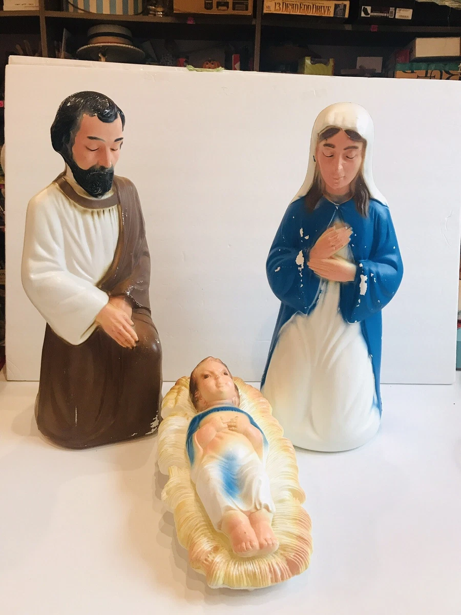 Blow mold table top nativity scene stonemagic.jp