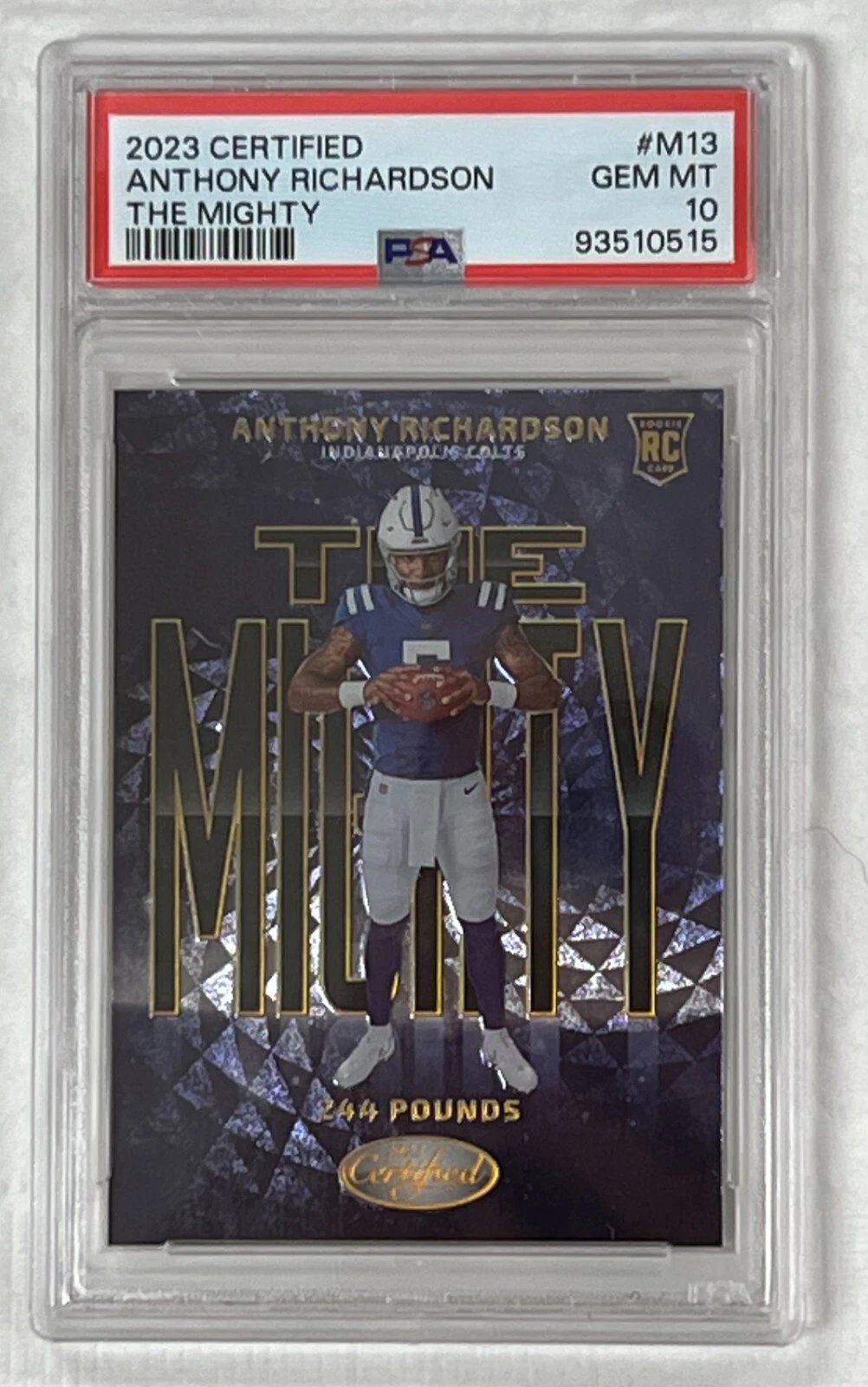 Anthony Richardson Panini Certified the Mighty #M13 Base