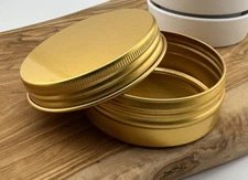 2oz/60ml Aluminum Tin Container Metal Storage Jar Screw Round top