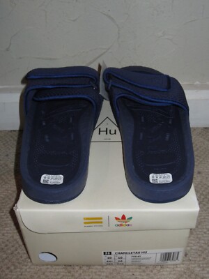 NEW Adidas Pharrell Williams Navy Chancletas HU Slides (FY6142) Men\'s Shoes Us10 adidas HU Chancletas Slides Navy Blue Men main image 4