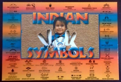 Young Child & Indian Symbols (Rain Clouds, Headdress, Sky Band, Etc.)