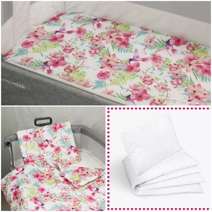 5 pc bedding set for bedside crib chicco next to me pink flowers girl magnolias
Opens in a new windo