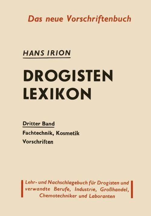 Thumbnail - Drogisten-lexikon | Hans Irion | Taschenbuch | Paperback | Viii |