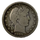 1907-P Very Good VG+ Liberty Barber Silver Half Dollar 50c Philadelphia