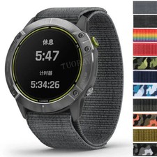 For Garmin Fenix 8 7 7X 7S 6 6X 6S 3 5 5X Watch Band Sport Hook Loop Nylon Strap