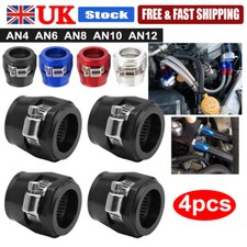 4X Aluminium Hex Clamp Finisher /Hose End for Braided Hose AN4 AN6 AN8 AN10 AN12