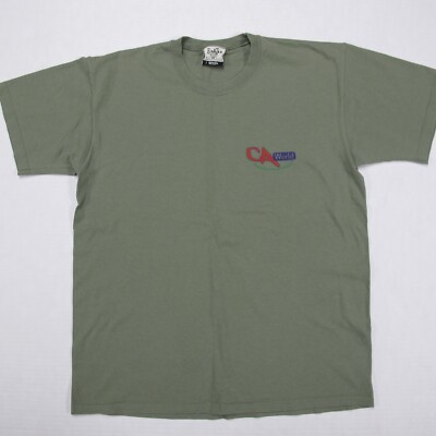 VINTAGE CA World Shirt Mens Large Green PC Internet Tech Computer Associates