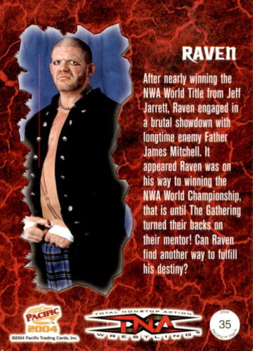 Raven Signed 2004 Pacific TNA Card #35 WWE WWF - Picture 2 of 2