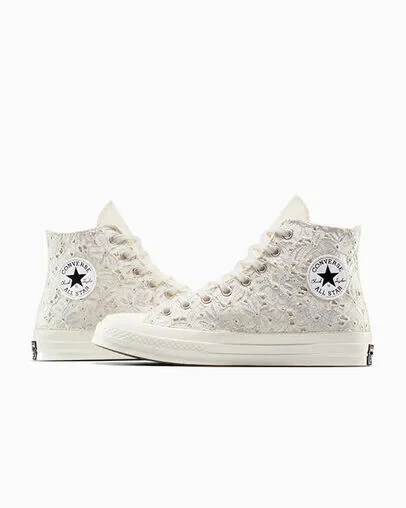 Converse Chuck 70 Romantic Lace Zapatillas Altas Plata/Ecru - Imagen 4 de 4