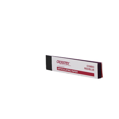 Crosstex TPBR Articulating Paper Pre-Cut Strips 71 microns Blue/Red Combo 144/Bx