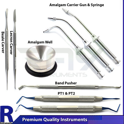 Dental Amalgam Well Pot, PT1 & PT2, Filling Guns Syringes, Wax Carvers & Implant