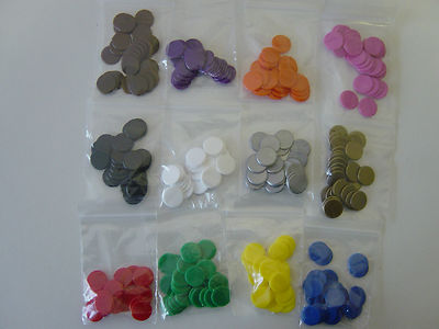 Zähler, 15 mm Durchmesser, Tiddlywinks / Brettspiele, neu, verschiedene Farben