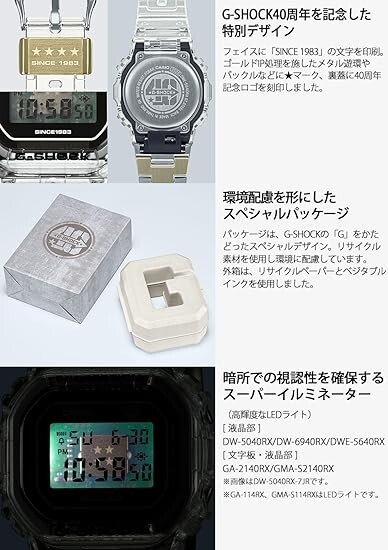 CASIO G-SHOCK GMA-S114RX-7AJR 45.9mm 40th Anniversary CLEAR REMIX