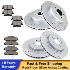 345mm Front Rear Drilled Rotors Brake Pads for DODGE Charger CHRYSLE Disc Brakes