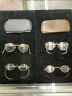 VINTAGE EYEGLASSES LOT OF 4 With 2 Cases Unknown Metal Composition