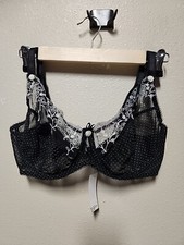 Ruby Pink KEIA Sheer w/ Lace Underwire Bra - Black Polka Dot 1027 SIZE 36E