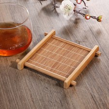 1/4pcs Klein Bambus Dinner Untersetzer Ware Isolierung Tee Kaffeetasse Tray Pad