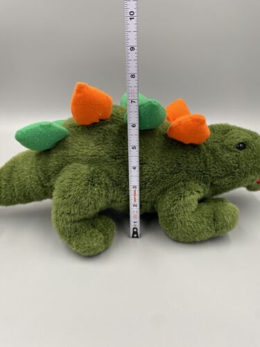 RBI Green Dinosaur Hand Puppet Ron Banafato Orange Back Spikes Plush Stuffed - Picture 6 of 11