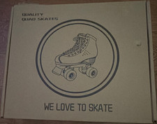 Quad Black Quad Roller Skates Set With Original Box Lock Laces