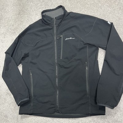 Eddie Bauer First Ascent Jacket Mens Large Black Stretch Tech Full