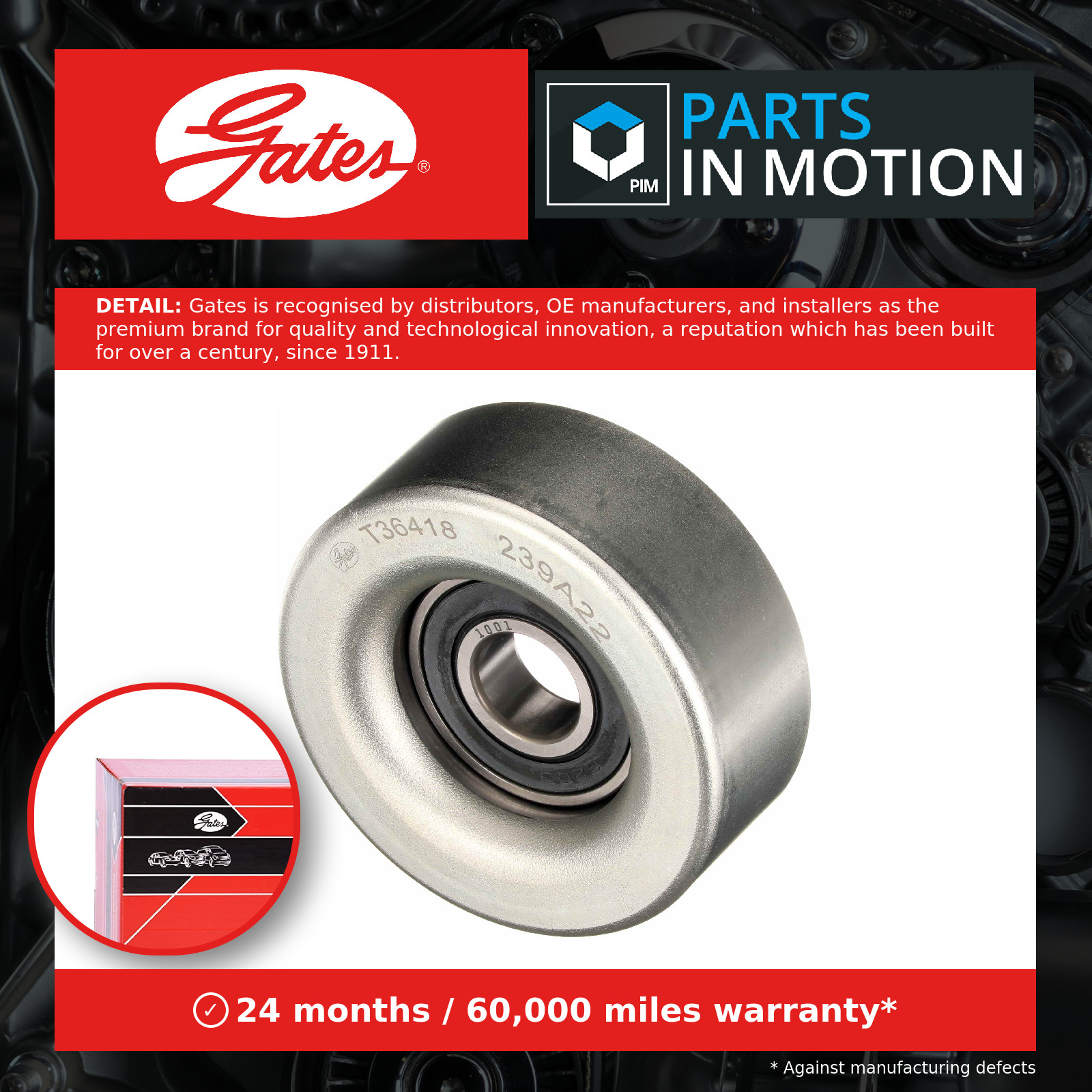 ✅Fits GATES T36418 V-RIBBED BELT PULLEY ⭐UK Seller⭐ - Image 14