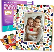 DIY Mosaic Picture Frame Kit - Fun Craft for Adults, Great Gift Idea