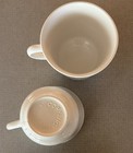 Set of 2 VINTAGE RETIRED CORELLE COFFEE Tea CUPS MUGS  SPRING MEADOW Milk Glass  — photo 4