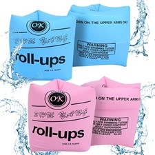 Gukasxi 4 Pack Inflatable Swimming Armbands for Kids and Adults, Inflatable Swi