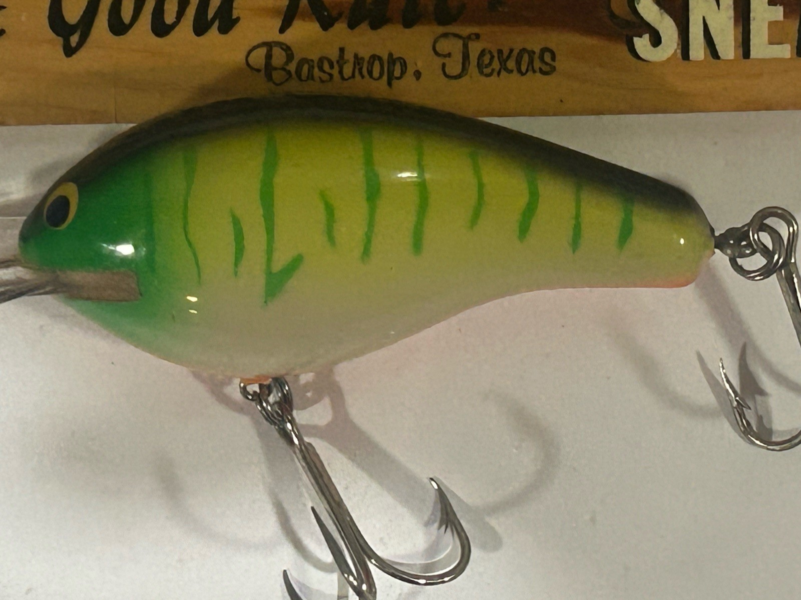 BAGLEY DIVING B 3  DB3 CRANKBAIT HARD TO FIND BN6 GREEN ON BONE COLOR U.S.A MADE