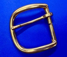 Classic D Shaped Single Prong Gold Tone Hippy Vibe Replacement W USA Belt Buckle