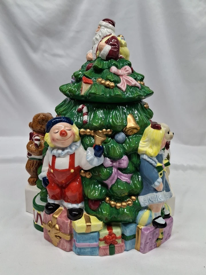 Spode Large Christmas Tree Cookie Jar Toys Bear Santa - Vintage - Image 2 of 4