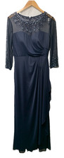 Alex Evenings Women's Long A-line Mother of The Bride Dress 3/4 Sleeve Size 6P