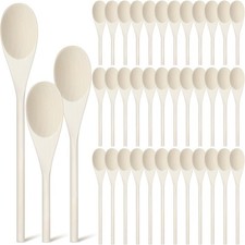 Nosiny 48 Pcs Wooden Spoons Bulk for Cooking Crafts, 8, 10, 12 Inch Wooden Sp...