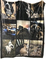 Dogs Plush Blanket 60x80 Twin NWOT