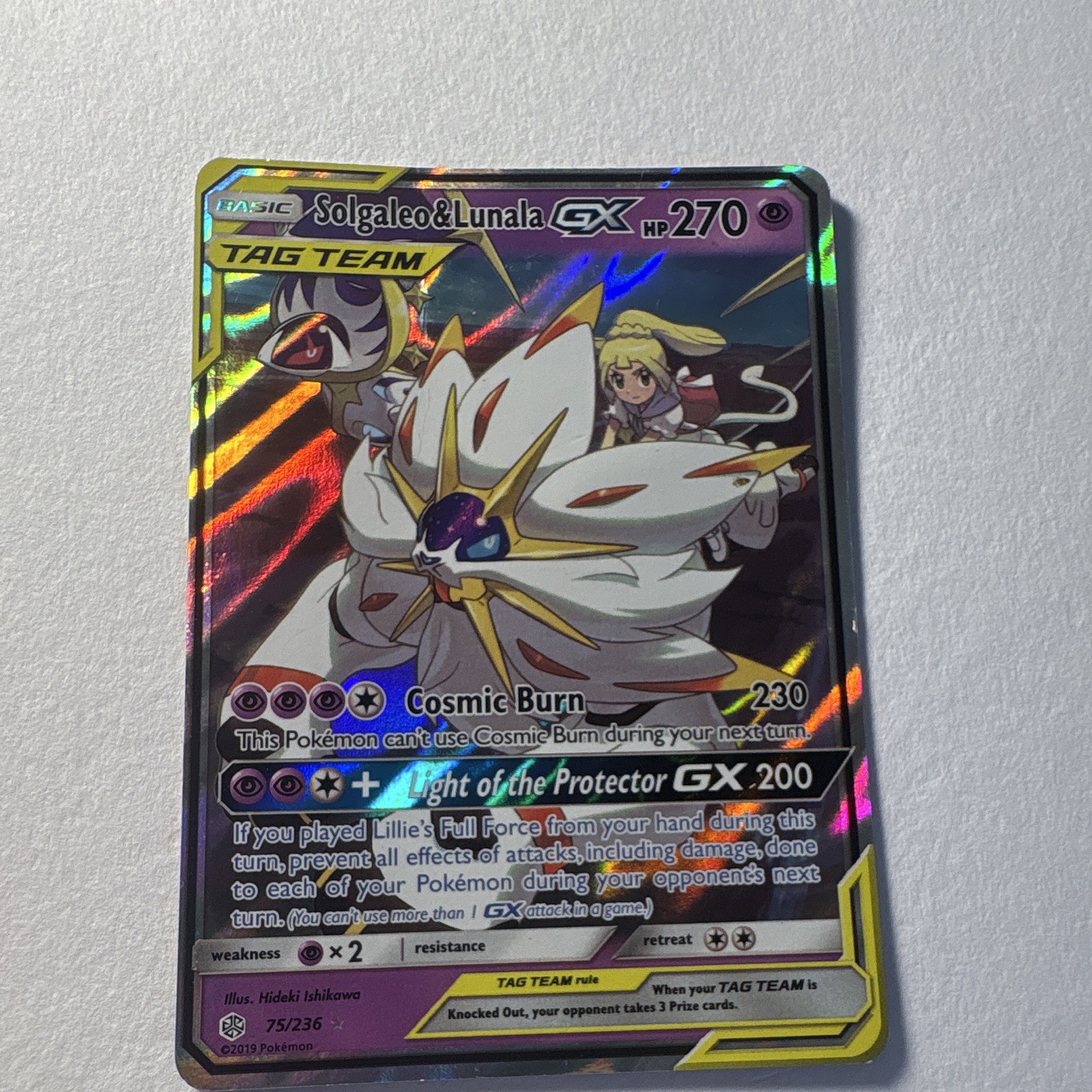 Pokemon TCG Solgaleo & Lunala GX 75/236 Holo Ultra Rare 270HP