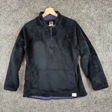 The North Face Women's Black Fleece 1/4 Zip Pullover Size L Super Soft