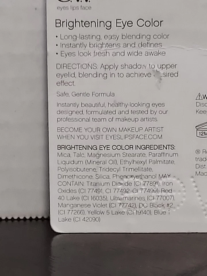 New In Package e.l.f. Butternut 2001 Brightening Eye Color .09oz. - Image 3 of 4