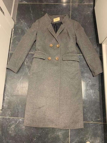 Women Monica Ricci Coat Grey Cashmere 36