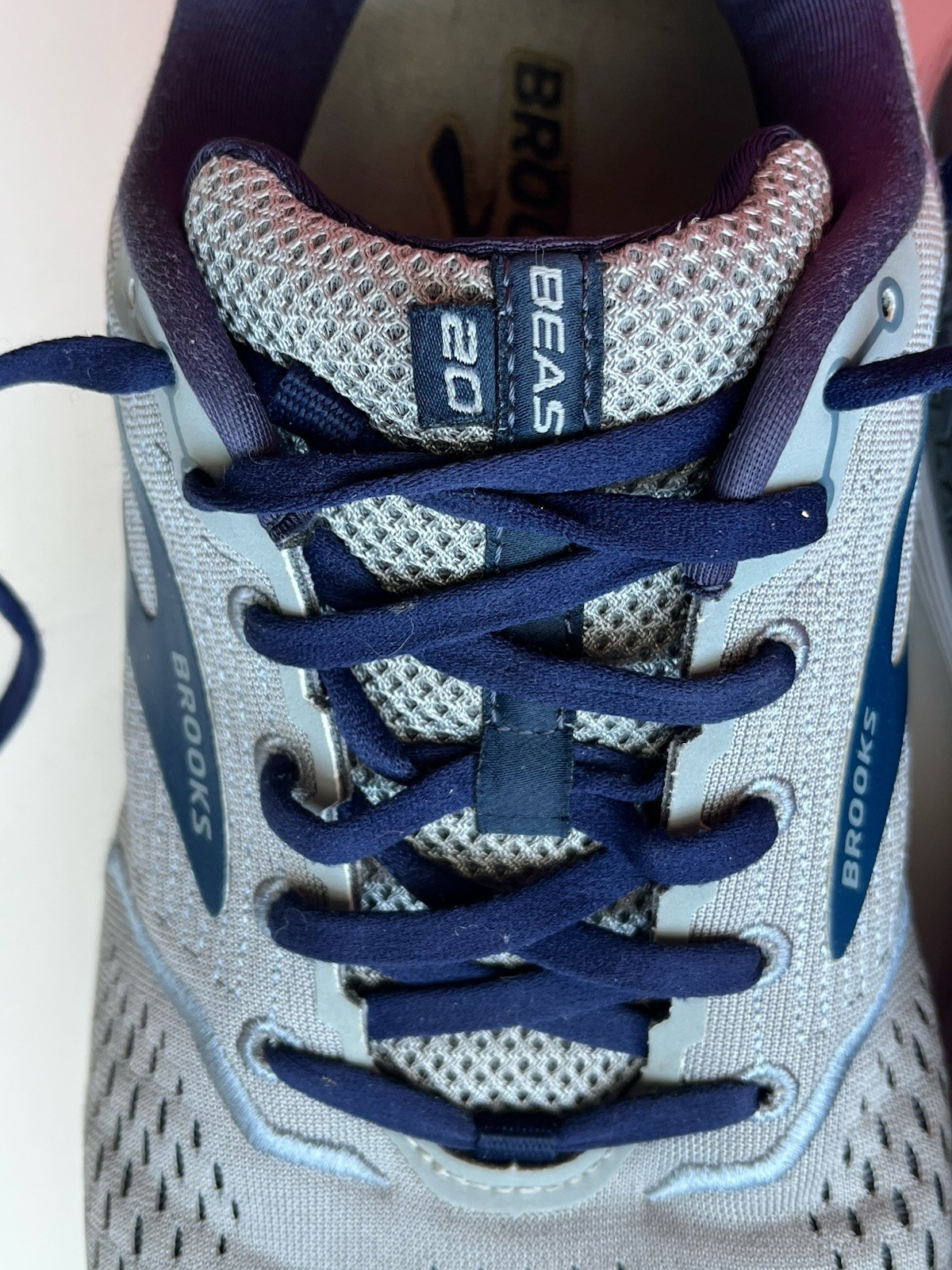 Brooks Beast 20 Extra Wide Men's Running Shoes Gray Navy Mesh Size 12 4E thumbnail 10