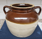 Vintage Blue Crown Robinson Stoneware 4 Qt Bean Pot Barn, Country, Chic Style — photo 4