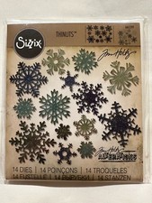 Tim Holtz Sizzix Paper Snowflakes Mini Die Set 661599 Winter Christmas Dies