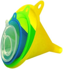 Funnels Variety Set of 5 Mini, Small to Larg Plastic Funnel for Kitchen Liquid