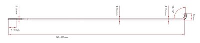 2 Rayons DT Swiss Aéro Lame 298 Mm - J-Bend - Neufs