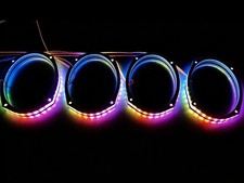 4PCS 6x9" RGB Chasing LED Speaker Rings for Car Truck Boat LED Audio Light Kits